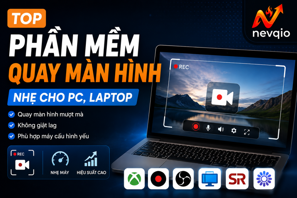 Top Phần Mềm Quay Màn Hình Nhẹ Cho PC, Laptop