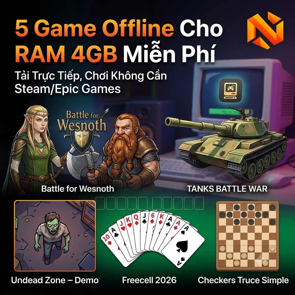 Game Offline Cho RAM 4GB Miễn Phí, Tải Trực Tiếp Về PC