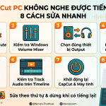 capcut pc không nghe được tiếng