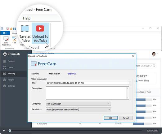 Phần mềm quay màn hình Free Cam