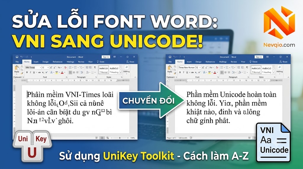 Chuyển Font VNI Sang Unicode