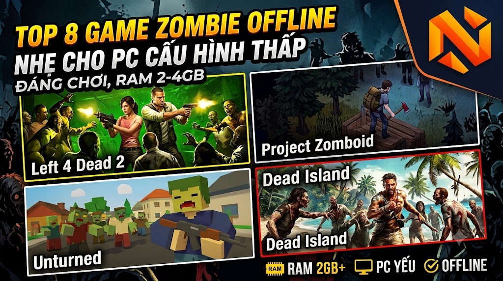 Game Zombie Offline Nhẹ Cho PC