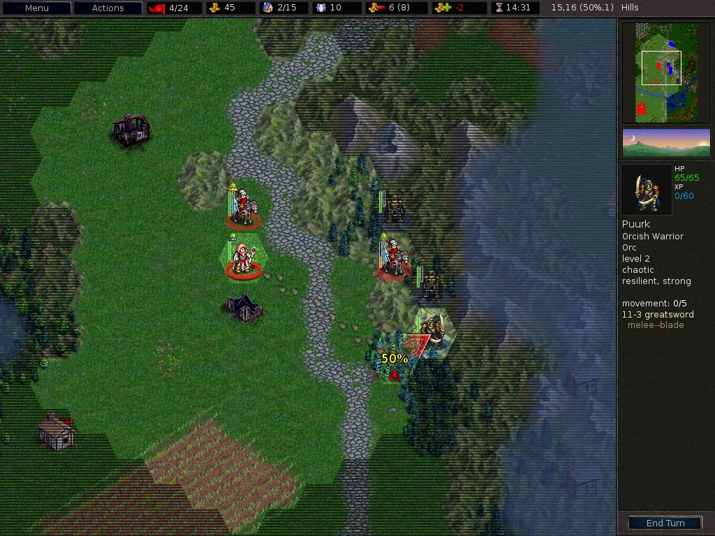 The Battle for Wesnoth gameplay